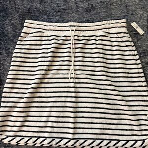 Talbots Navy and White Striped Skirt NWT